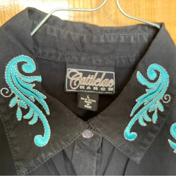 Cattlelac Ranch Western Shirt L - Picture 3 of 3